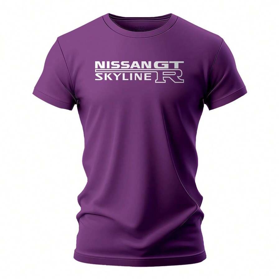 Luxury Casual T-Shirt Nissan Skyline GT-R R34 Ref: 360 - Red Violet - View 1