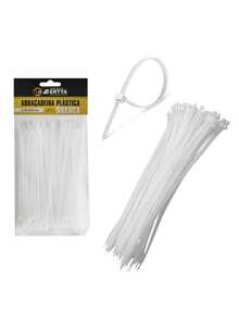 Kit 300 Nylon Seal Clamps Sizes 10, 20 And 30cm White