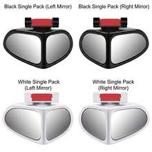 Blind Spot Mirrors, Oval Blind Spot Mirrors, 360° Rotatable, Ultra-Clear Lens, Car Rearview Mirror, Front And Rear Wide Field, Flat Design, Suitable For Trucks, Suvs And Cars - A - View 5