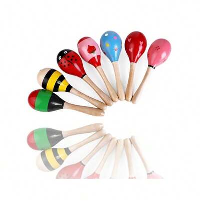 OISE ART STORE Sonaglio In Legno Gioco Musicale Suoni Sonoro Colorato Bambini -
