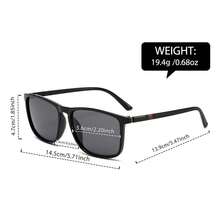 1 Pair Blue Square Frame Men's Fashion Glasses | Hot-Selling Matte Style Casual Eyewear - Multicolor - View 5