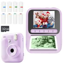 1080P Dual Lens Instant Print Camera - Unisex, 2.4" LCD, Built-In Photo Printer, 1300mAh Rechargeable Battery, 4 Rolls Of Colorful Printing Paper (Red/Blue/Orange/Green), Ideal Gift For Christmas, Birthday, Valentine's Day, Travelers, Events And Creative Photography Enthusiasts - ZSK-multicolor - View 16