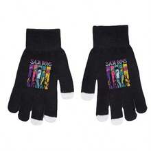 KPOP Witch Hunting Girl Group Anime Rider Unisex Autumn/Winter Cute Touchscreen Five Finger Gloves, New Style - Multicolor - View 5