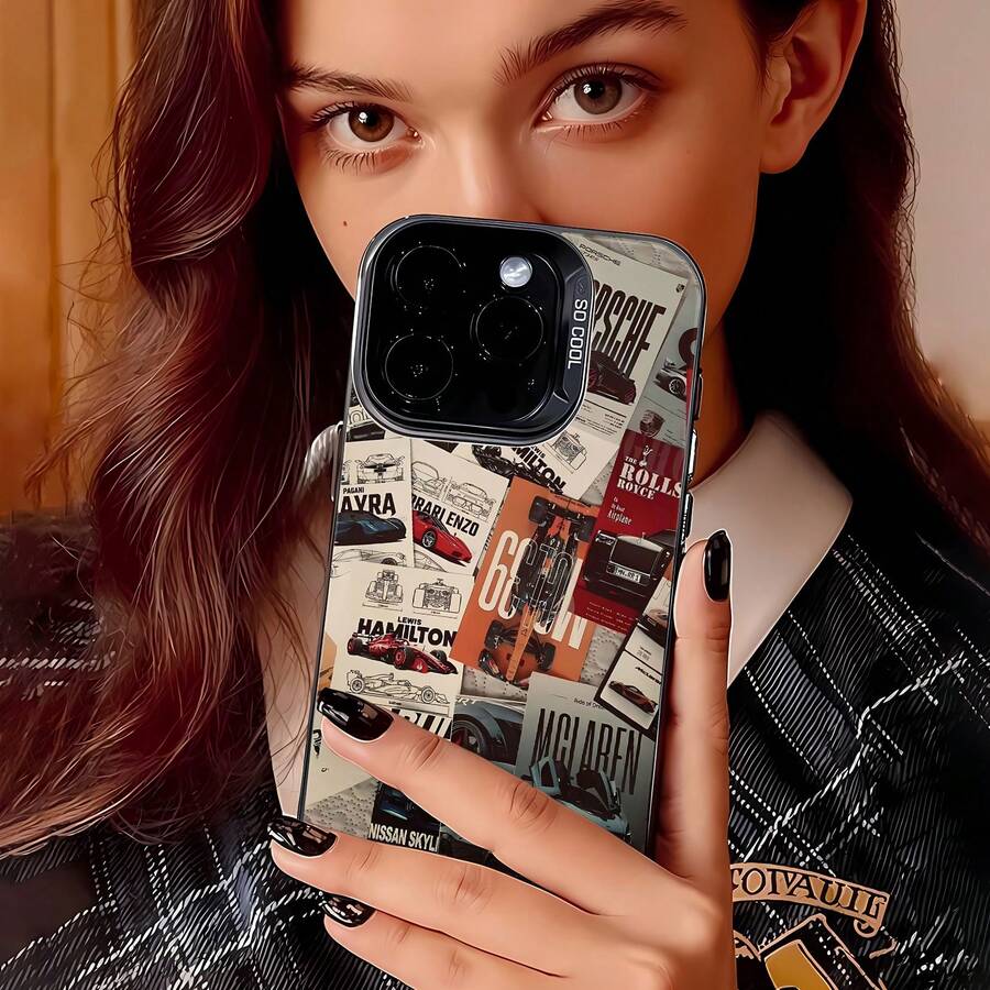 Funda para teléfono con diseño de coche, compatible con fundas , 17, 16 Pro Max, 15 Pro Max, 13 y 12. Fabricada en TPU, ofrece protección contra golpes y caídas. Un regalo ideal para familiares, amigos, seres queridos, novios/novias y aniversarios. - Blanco - Ver 1