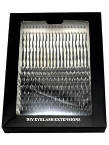 16 Rows Lash Clusters With Spikes & Bottom Lashes Fluffy Volume 284 Pcs Manga Natural Spiky Cluster False Eyelashes Fairy Cluster Lashes Wispy Manga Lash C/D Curl Individual 100D Anime Mink Lashes Extensions Full Pack DIY At Home - màu đen - Xem 2