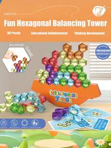 6-Sided Balancing Tower: An Interesting Tabletop Game To Cultivate Children's Thinking Skills. This Family Strategy Game Suits 2-4 Players And Can Be Enjoyed By All Ages. Made Of Durable ABS Material, The Standard Edition Is Perfect For Family Gatherings. - Diversity - View 10