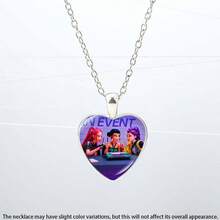 1件欧美风蕾丝心形KPOP女巫狩猎少女组合锁骨链，日常百搭水晶镶嵌吊坠项链，角色颈链，猎魔人姐妹会配饰 - 彩色 - 查看 16