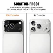 17 Pro Max 全屏印刷高清防指纹 AR 镀膜钢化玻璃镜头膜 - 黑色 - 查看 5