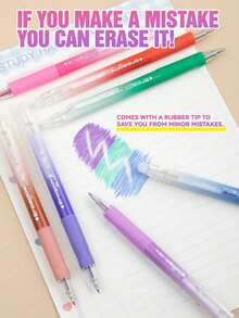 12/24/36 Colors Erasable Gel Pens, Retractable Washable Markers, Quick Drying Non-Smudge Stationery Colored Erasable Pens Set For Students - Sets - View 6