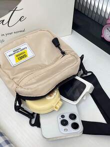 新款时尚学生女生手机包，休闲运动大容量斜挎单肩包 - 彩色 - 查看 5