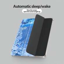 Blue Butterfly And Jellyfish Pattern Tablet Case Suitable For Apple And Series Made Of TPU Material With Automatic Wake-Up And Sleep Function A Great Gift For Yourself Family Friends And Loved Ones - Grey - View 4