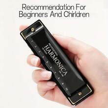 C Key 10 Hole 20 Tone Dual Harmonica Mouth Organ, Suitable For Beginners And Professionals In Blues Harmonica, Retro Style Harmonica, Equipped With A Hard Shell, Is An Ideal Gift Choice - 銀色 - 查看 4