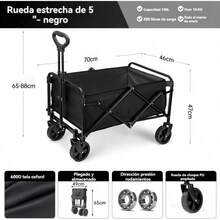 R-IWNG Carrito Pble con Ruedas Girias - Carga Máxima 150 Kg  Lateral Incluida Fácil de Pr para Mueres Adultas Portátil para Transportar Mercías Niños y Mascotas - 1 - Ver 4