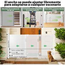 Puerta de  para Bebés y Perro, Puerta para Perro retractil 20-180cm, Reja para Bebe retractil, Puerta de  Bebe Escalera, para cocinas, Puertas, pasillos, hogar,40993551 - Naranja Quemada - Ver 6