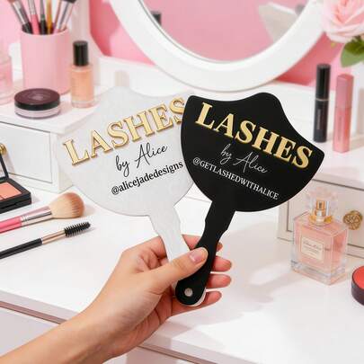 Personalized Eyelash Technician Mirror Props, Custom 3d Handheld Mirror Social Media Props, Eyelash Extension Facial Paddles, Personalized Eyelash Room Decoration, Custom Eyelash Technician Props, Personalized Beauty Salon Decoration, Personalized Social Media Props, Custom Ins Photo Props, Custom Eyebrow Technician Props, Custom Salon Signage, Custom Logo Mirror, Personalized Gifts ,For Family