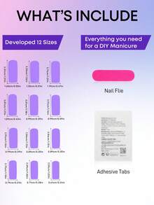 Y2K 星空亚克力美甲 24 片装 法式长方形按压式美甲，DIY 艺术蓝色假指甲套装，带钻石配件，适用于美甲沙龙、女孩和女士日常佩戴、节日派对和送礼。 - 彩色 - 查看 6