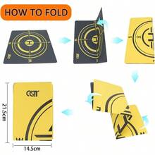 CQT Almohadilla de aterrizaje para drones universal impermeable con peso portátil de plegado rápido Helipad de lanzamiento para  Mavic 3 Pro/Mini 2 SE/Air 2 2S/Mini 3 4 Pro/Mavic 2/Holy S/FPV - Amarillo  naranja - Ver 8