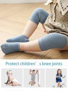 1 Set Cute Baby Knee Pads, 2pcs Non-Slip Cartoon Newborn Baby Knee Pads | Crawling Leg Warmers Set, Toddler Crawling Exercise Mat Set - Multicolor - View 3