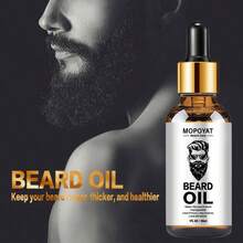 MOPOYAT - Aceite para Barba de 3.ª Generación - ¡Realza tu barba! Crea una barba espesa y elegante. Cuidado suave, el regalo perfecto para hombres, novios, esposos y padres. - Sin alcohol. - 1 pieza - Ver 2