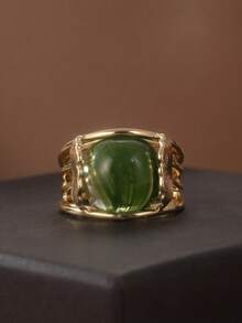 Nhẫn đồng phong cách Bohemian cổ điển dành cho nữ, trang sức bằng đồng, lý tưởng cho mọi mùa và làm quà tặng dịp lễ, đeo hàng ngày và làm quà tặng. - màu xanh lá - Xem 7