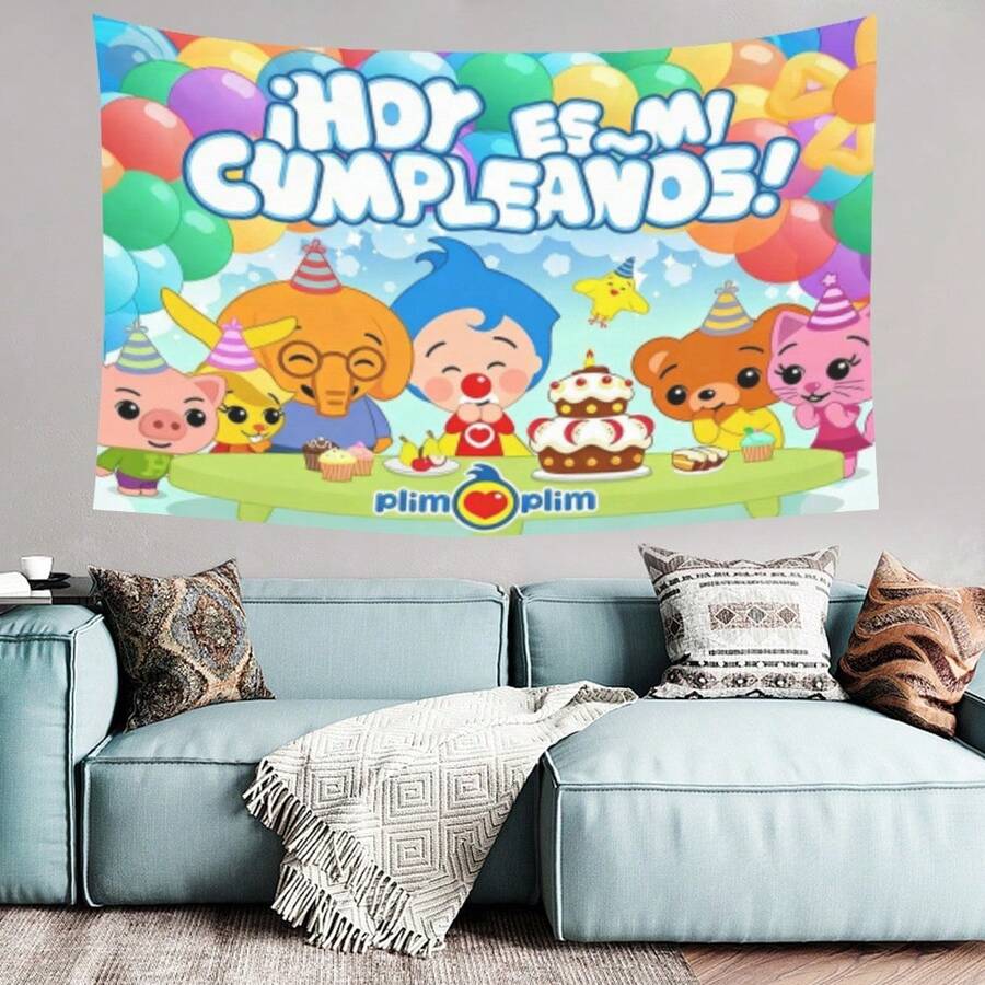 Multi-Size Tapestries |Various Plim Backgrounds Birthday Party Photography Cartoon Photo Background Rainbow Vinyl Desktop Banner Decoration Supplies| Polyester High-Quality Fabric Tapestry | Full-Width Printing Single-Sided Pattern Soft Durable Skin-Friendly Lightweight Wall Hanging For Dorm Decoration/Beach Blanket/Picnic Mat - Effortlessly Hung Easy To Store Indoor Outdoor All Seasons All Scenarios Perfect Gift | 2026 World Cup (Hosted By The United States, Canada, And Mexico)-Valentine's Day- Luther King Jr. Day-Washington's Birthday-Tax Day-Administrative Professionals Day - 1PC - View 1