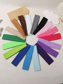 1pc/18pcs Colorful Casual Headbands For Women, Suitable For Daily Life & Sports Gym Hair Band Turban Headband Sweatband, School Stuff, College Fall Winter Hair Accessories For Women For Vacation Outfits Woman Elegant Scarf Women Bandanas - 彩色 - 查看 8