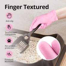 100pc Disposable Nitrile Latex Free Tattto Nail Hair Salon Cleaning Gloves - cherry Blossom - 查看 3
