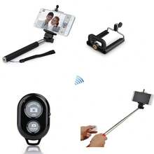 OISE ART STORE Bastone Per Selfie Monopiede Per Smartphone Cellulare Con Telecomando - - Multicolore - Visualizzare 2