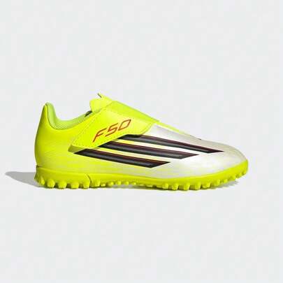 Adidas Zapatos de fútbol/fútbol sala para niños F50 CLUB VEL TF J, de corte bajo JS1487