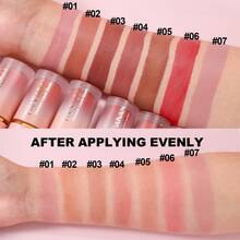 1pc Liquid Blush & Contour, Natural Makeup Effect, Easy To Apply, Matte Blush Liquid, Suitable For Daily, Festival, Party, Stage Makeup, Facial Cosmetics - 彩色 - 查看 9