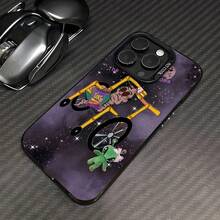Funda para teléfono "Abuela y Amigos Extraterrestres", compatible con fundas ,  17,  17 Pro,  16 Pro Max,  15 Pro Max,  14 y  13. Fabricada en TPU de alta calidad, duradera, resistente a caídas y única. Un regalo fantástico para familiares, amigos y seres queridos, perfecta para cumpleaños, San Valentín y ocasiones especiales. - Negro - Ver 1