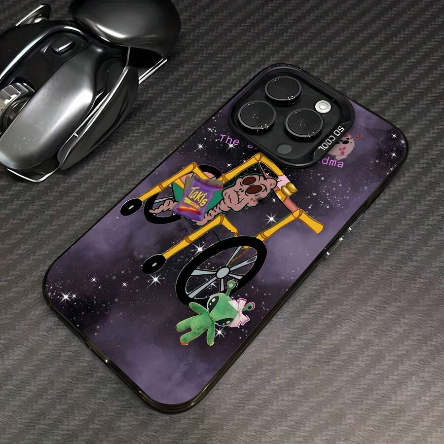 Funda para teléfono "Abuela y Amigos Extraterrestres", compatible con fundas , 17, 17 Pro, 16 Pro Max, 15 Pro Max, 14 y 13. Fabricada en TPU de alta calidad, duradera, resistente a caídas y única. Un regalo fantástico para familiares, amigos y seres queridos, perfecta para cumpleaños, San Valentín y ocasiones especiales. - Negro - Ver 1