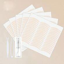 240 Water Activated Eyelid Tape Gift Tool Tweezers + Fork + Watering Can, Crescent-Shaped, Invisible Natural Double Eyelid Tape For Students, Home, Office, Travel And Outdoors, Eyeshadow First, Tape Then - Nude - View 9