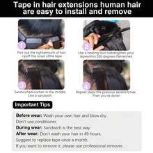 Kinky Straight Tape In Hair Extensions Human Hair Natural Black Hair Extensions Real Human Hair Tape 20pcs - Natural Black - View 6
