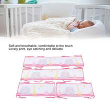 Nuevos estilos de protectores y cabeceros para cuna de bebé estampados - Rosa - Ver 5