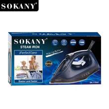 SOKANY 11041 蒸汽熨斗，1600W，210ml，多溫度調節，LED，陶瓷底板，適用於家用/商用 - 查看 7