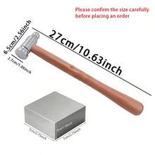 KLONKEE Juego de herramientas de joyería con yunque plano de acero, incluye alfombrilla de goma y martillo de cincelado, adecuado para reparación de joyería y estampado de metal - Multicolor - Ver 14