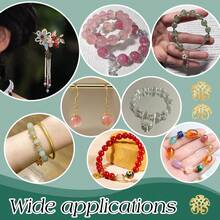 30颗18K镀金花形珠帽，空心黄铜金属珠端帽，镂空散珠，适用于DIY工艺品、耳环、项链、珠宝制作 - 彩色 - 查看 7