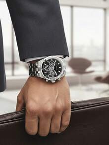 Guess 男士石英表 - 银色表带，计时功能，时尚男士腕表，送给男友/丈夫的理想礼物 GW0260G1 - 銀色 - 查看 3