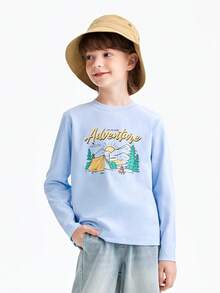 Annil [Pure Cotton Quick-Drying T-Shirt] Boys' Sports Casual T-Shirt, 2026 New Style, Versatile, Breathable, Soft Cotton Base Layer - Ocean Blue - View 11