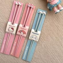 Sanrio 1/Pair Hello Kitty Cinnamon Roll Melody Chopsticks, New Single Set One Person One Chopstick Dish, Melody Split Anti Slip Couple Cartoon High Appearance, Suitable For Family Travel And Catering, Kitchen, Restaurant, Birthday, Wedding, Valentine's Day, New Year Gifts - Multicolor - View 13