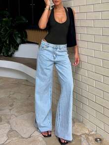 GAOVOT Seksowny damski body z odkrytymi plecami i dekoltem w kształcie litery U, w dużym rozmiarze, w stylu Y2K, letnia odzież sportowa, czarny - Czarne - Zobacz 9