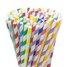 25pcs/100pcs Multicolor Mixed Red Color Paper Straws, Disposable Paper Straws With Various Patterns, 100pcs Set, Suitable For Holidays, Parties, Wedding, Anniversary, Decorative Straws For Beverages Like Milk Tea, Coffee, Juice - Red - View 48