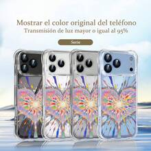 Estilo elegante y protección integral + Funda de teléfono transparente 3D y Anti-Caída Patrón Explosión Colorida Estilo Artístico a prueba de caídas de lujo con textura grabada de leopardo + antideslizante y resistente a rayones + uso diario/cafetería/ocio + jóvenes y profesionales modernos,compatible con SamsungA56 5G/A55/S25 Ultra/13/15/11/ 17/17ProMax/16ProMax/15/14Pro/12/ 16 Plus,,Es un gran regalo para familiares, amigos, novios, novias - Transparente - Ver 6