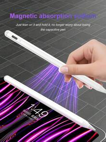 90mAh 可充电数字触控笔配件，兼容 iPad (A16) 第 11/10 代、第 7/8/9 代、Air 7/6/5/4/3、Pro 13 英寸/12.9 英寸/11 英寸（2018-2025 年款）、Mini 7/6/5，高精度、高灵敏度，磁吸式设计，支持倾斜和防误触功能，白色，是送给母亲、家人、朋友、孩子、生日、节日的理想礼物。 - 白色 - 查看 3