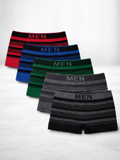 Kit 5 Cuecas Boxers Masculina Cueca Adulto de Microfibra ou Kit 3 Cuecas- Cores Estampadas Variadas 