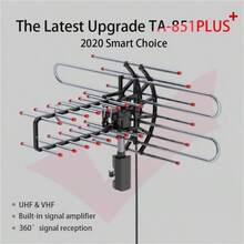 TA-851 Plus 360°Rotation UV Dual Frequency 45-860MHz 22-38dB 42.65ft Cable Outdoor Antenna - US A Type Plug(110-127V) - View 7