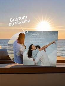 1张定制照片混音CD - 最多可刻录5张个性化照片和歌曲，高光泽封面设计，母亲节、父亲节、情人节、毕业典礼、周年纪念日、生日、情侣、挚友、90年代怀旧爱好者、圣诞节的独特礼物，可在所有CD/DVD光驱中播放，送给他的礼物，送给她的礼物 - 款式2 - 查看 6