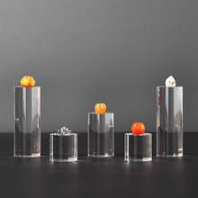 1pc Transparent Acrylic Round Display Stand Perfume Display Rack Modern Display Box Jewelry Cosmetics Bedroom Home Decor Storage Display Rack Mini Doll Display Easy To Clean Space-Saving - Multicolor - View 5