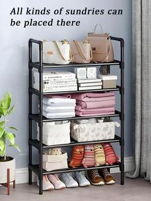 8-Layer Simple Shoe Rack Household Shoe Cabinet Multi-Functional Storage Rack[US-Based Shipping],1 Piece Simple Black Metal Shoe Rack,  Improves Space, Simple And Dust-Proof, Multi-Layer Shoe Rack, Easy-To-Assemble Shoe Rack,Multi-Functional Large-Capacity Storage Rack, Stable, Fashionable, Easy To Disassemble And Assemble, Portable, Suitable For Living Room, Bedroom, Entrance, Office, Home, Multi-Layer Storage, Festival Gift, Children's Gift,8-Tier Multifunctional Shoe Rack With Doors | Dustproof & Space-Saving Storage Cabinet | Freestanding Organizer For Shoes, Books,Snacks, Home Essentials (White/Black, Modern Design).Thickened And Widened For Greater Sturdiness, Suitable For Storage Items At Home And In Dormitories,Tiers Shoe Rack For Closet, Tall Shoe Organizer For Entryway Bedroom Hallway,Narrow Metal Shoe Shelf With Hooks,Kitchen Essentials,Kitchen,Home Appliances,Valentine's Day,Valentines Gifts,Shoes,Travel Essential,Room Deocr,Storage,Bride Stuff,Travel Essential - 彩色 - 查看 3